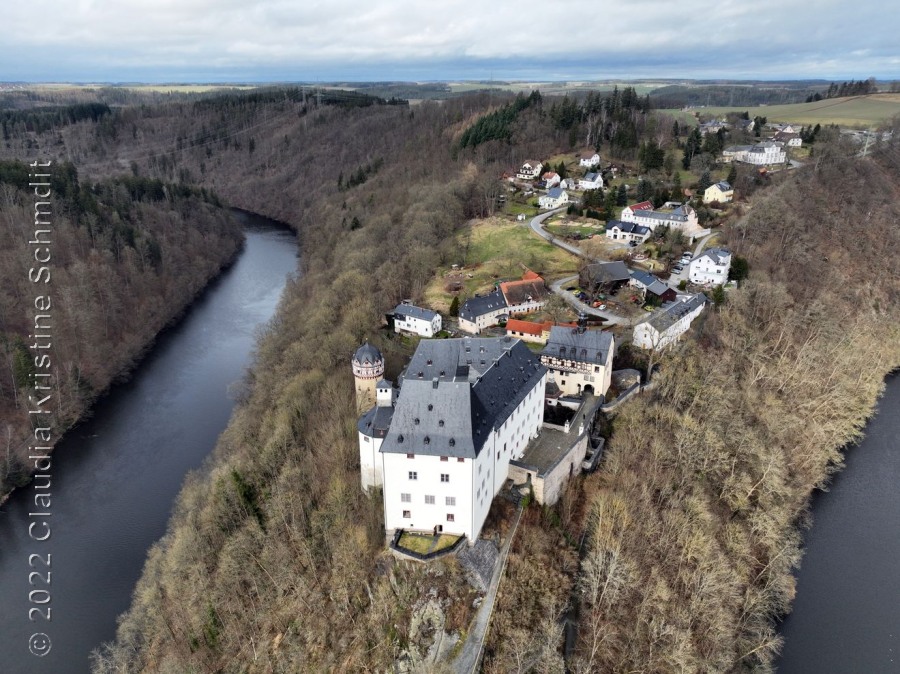 Schloss Burgk aus der Luft